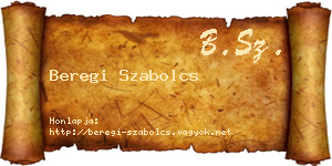 Beregi Szabolcs névjegykártya