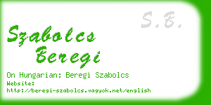 szabolcs beregi business card